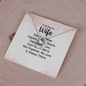 Lucky In Love Necklace: To My Beautiful Wife Distance Never Separate