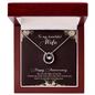 Lucky In Love Necklace: To My Beautiful Wife Happy Anniversary