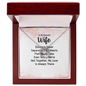 Lucky In Love Necklace: To My Beautiful Wife Distance Never Separate