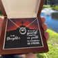 Lucky In Love Necklace: To My Daughter Be On Your Guard