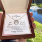 Lucky In Love Necklace:To My Daughter Happy Birthday Sweet 16
