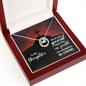 Lucky In Love Necklace: To My Daughter Be On Your Guard