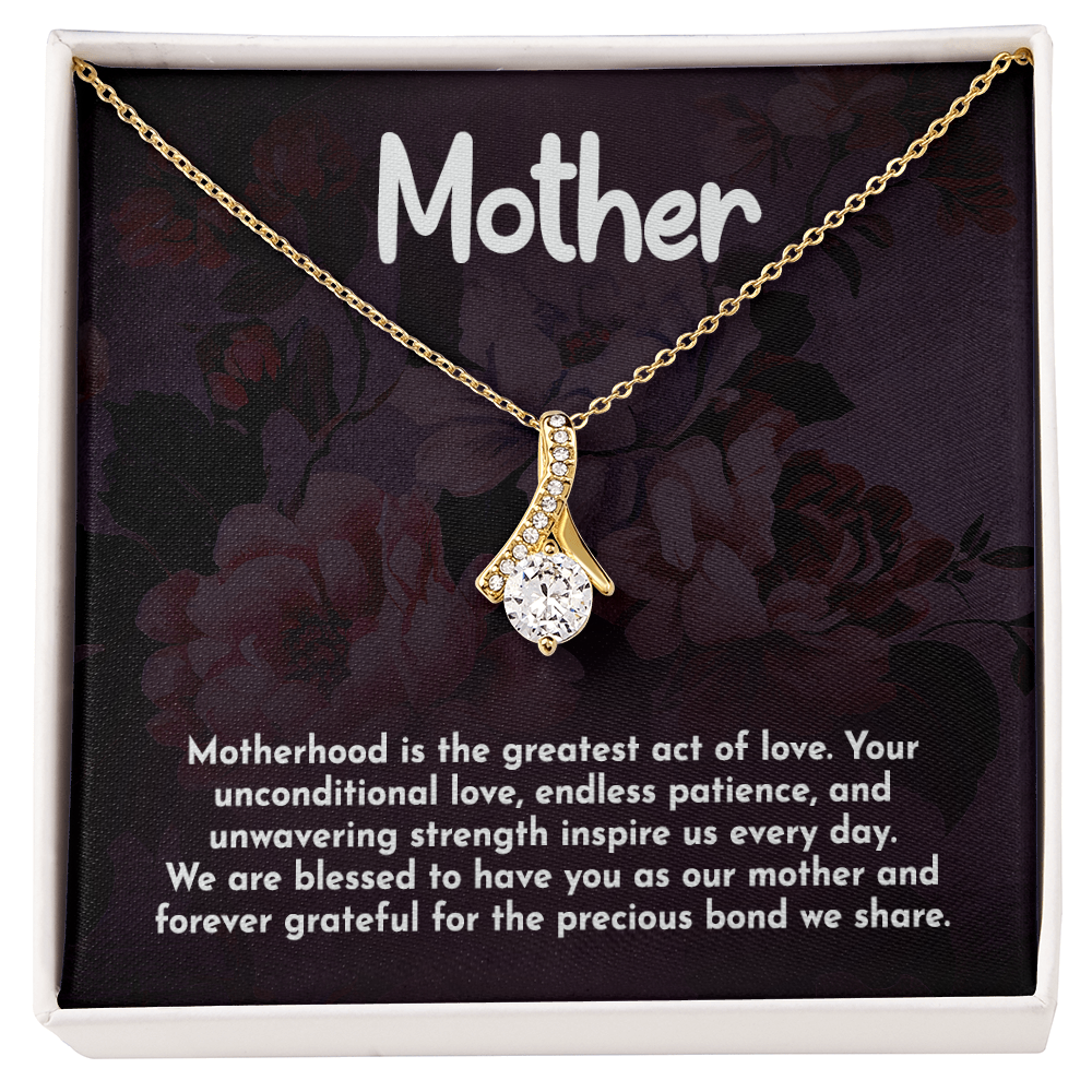 Alluring Beauty Necklace: Motherhood Is The Greatest Act Of love