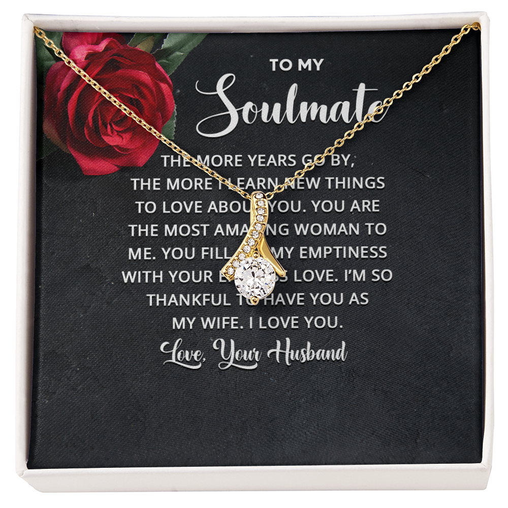 Alluring Beauty Necklace: To My Soulmate Love Your Husband