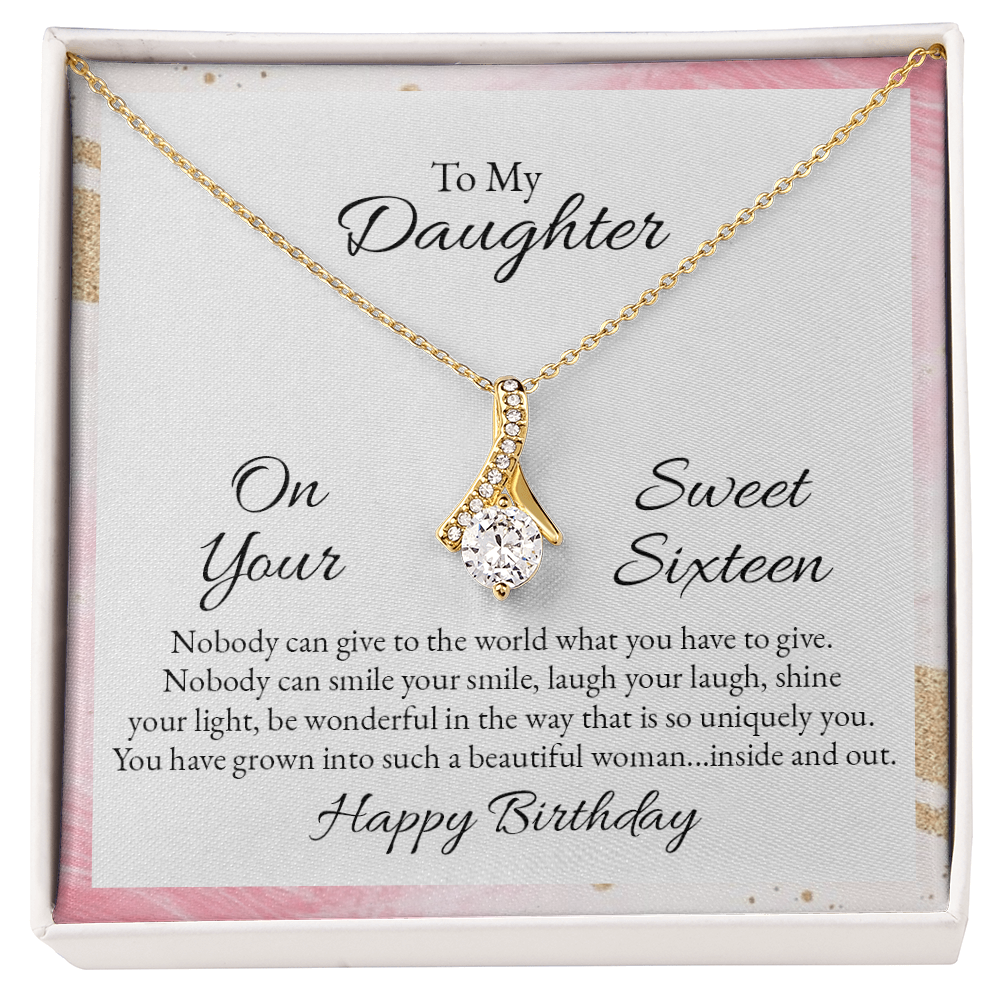 Alluring Beauty Necklace :To My Daughter Happy Birthday Sweet 16