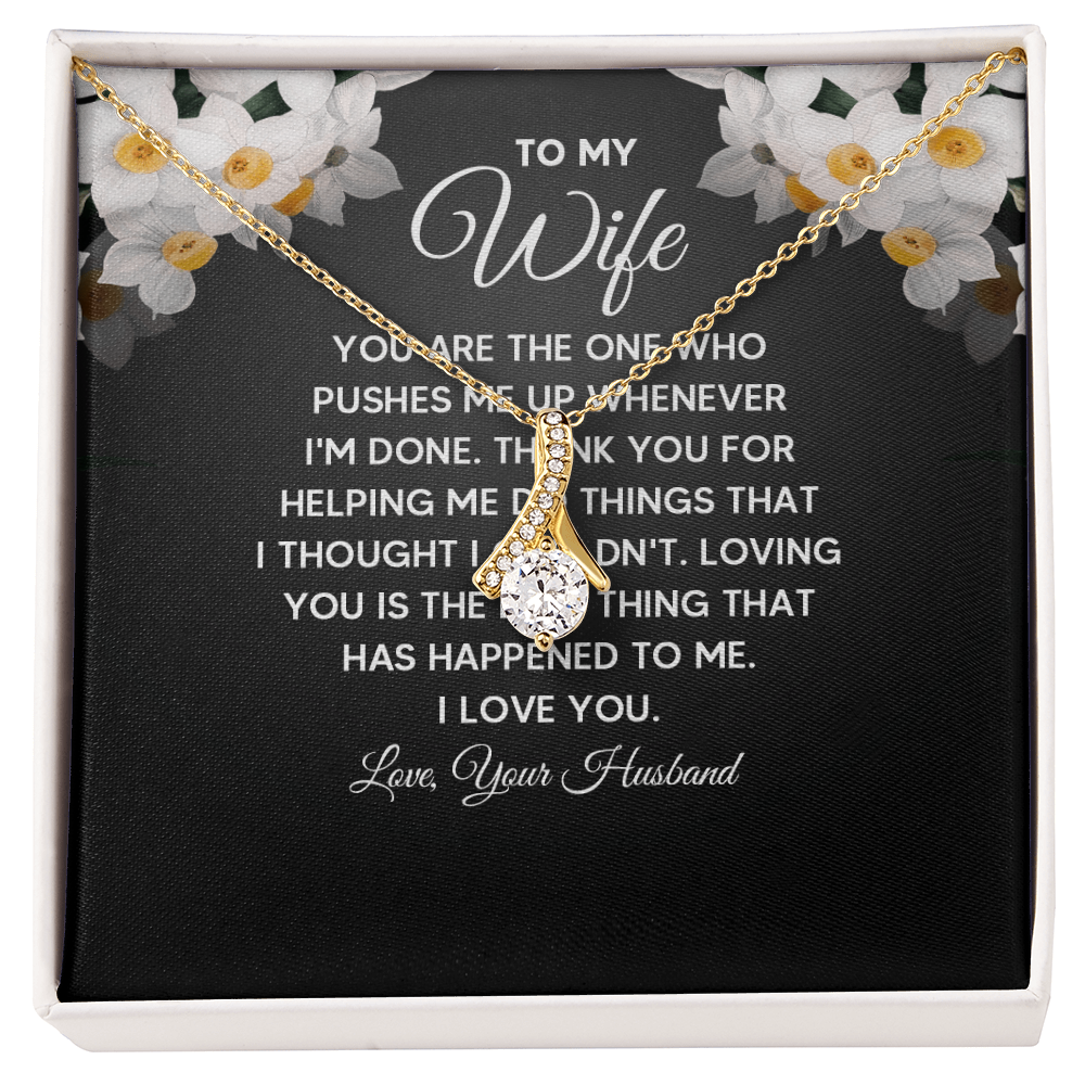Alluring Beauty Necklace:To My Wife I Love Your Husband