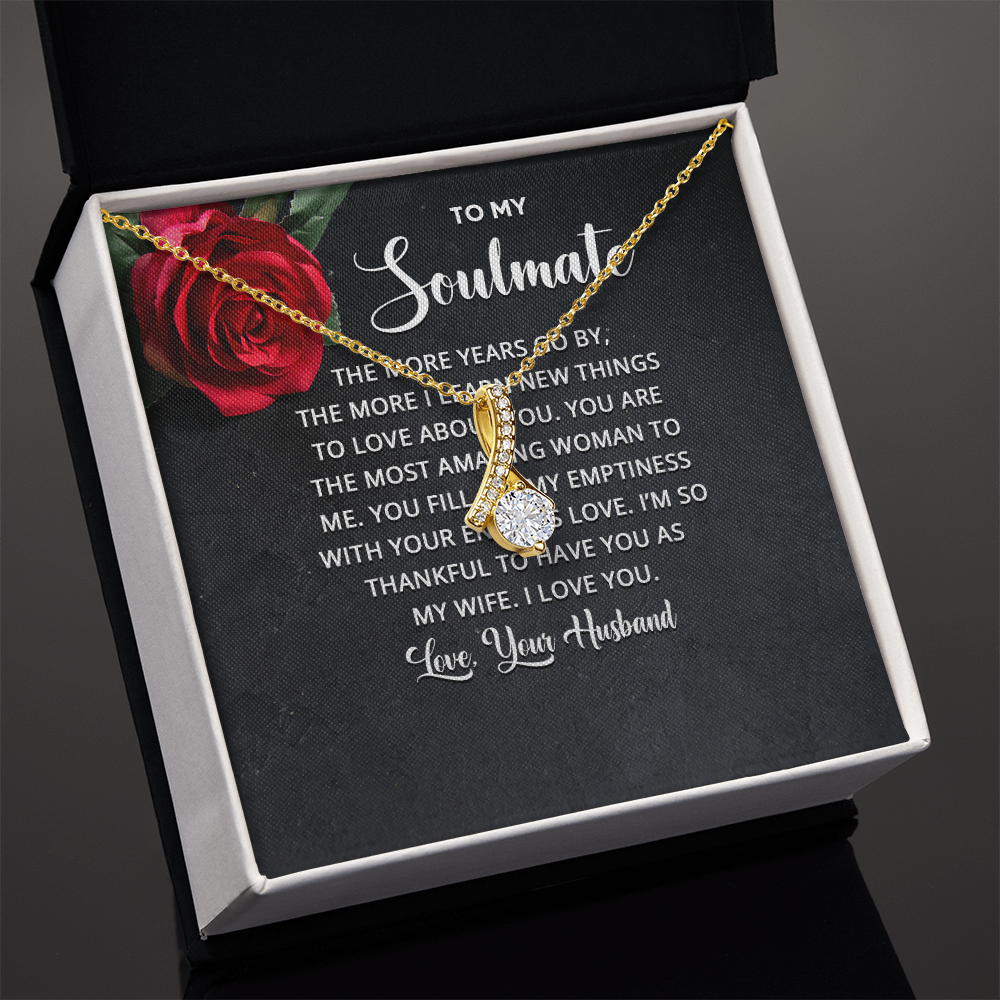 Alluring Beauty Necklace: To My Soulmate Love Your Husband