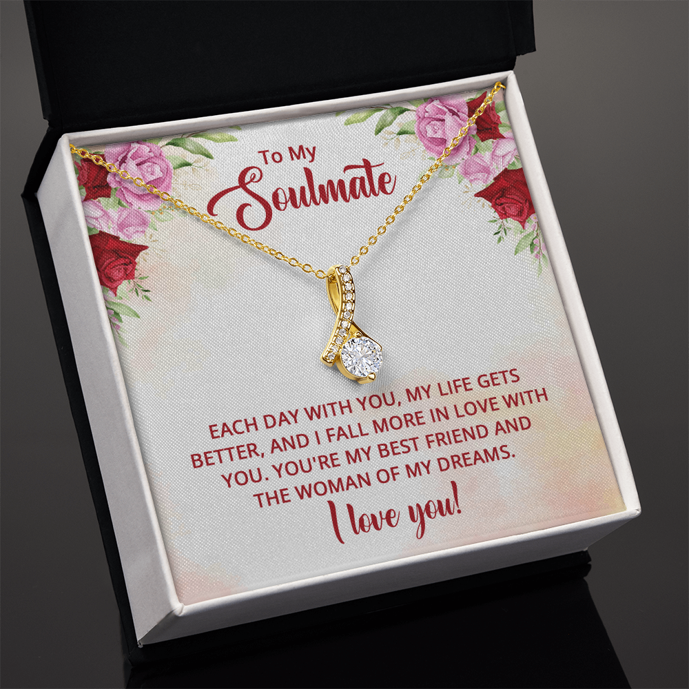 Alluring Beauty Necklace:To My Soulmate Each Day With You