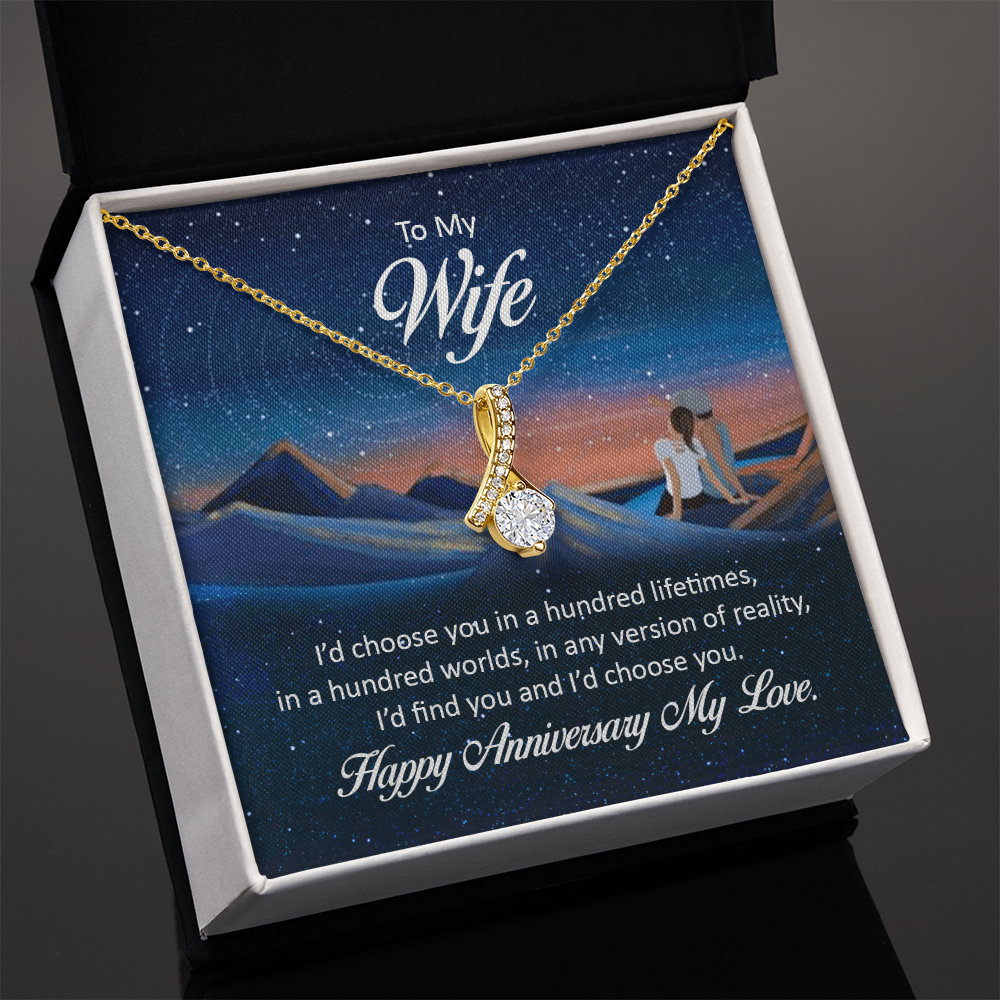 Alluring Beauty Necklace:To My Wife Happy Anniversary My Love