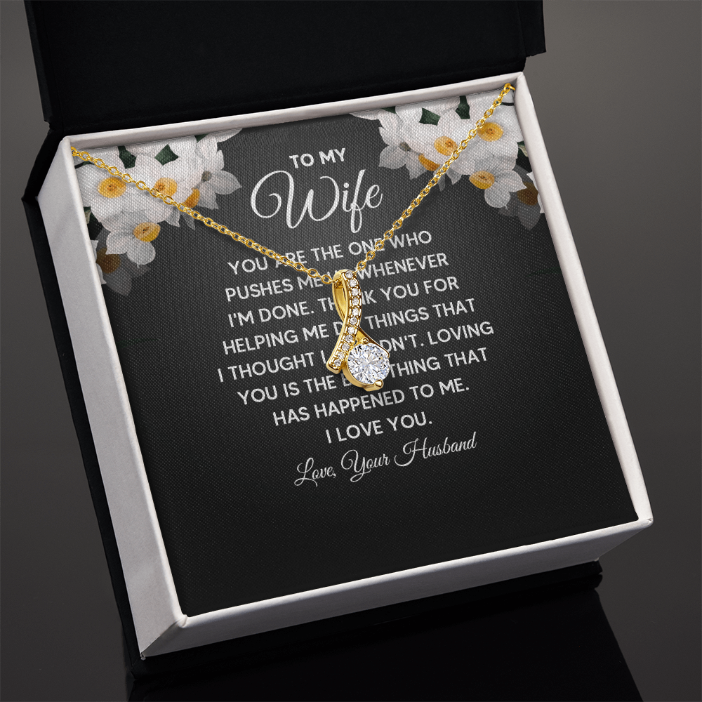 Alluring Beauty Necklace:To My Wife I Love Your Husband