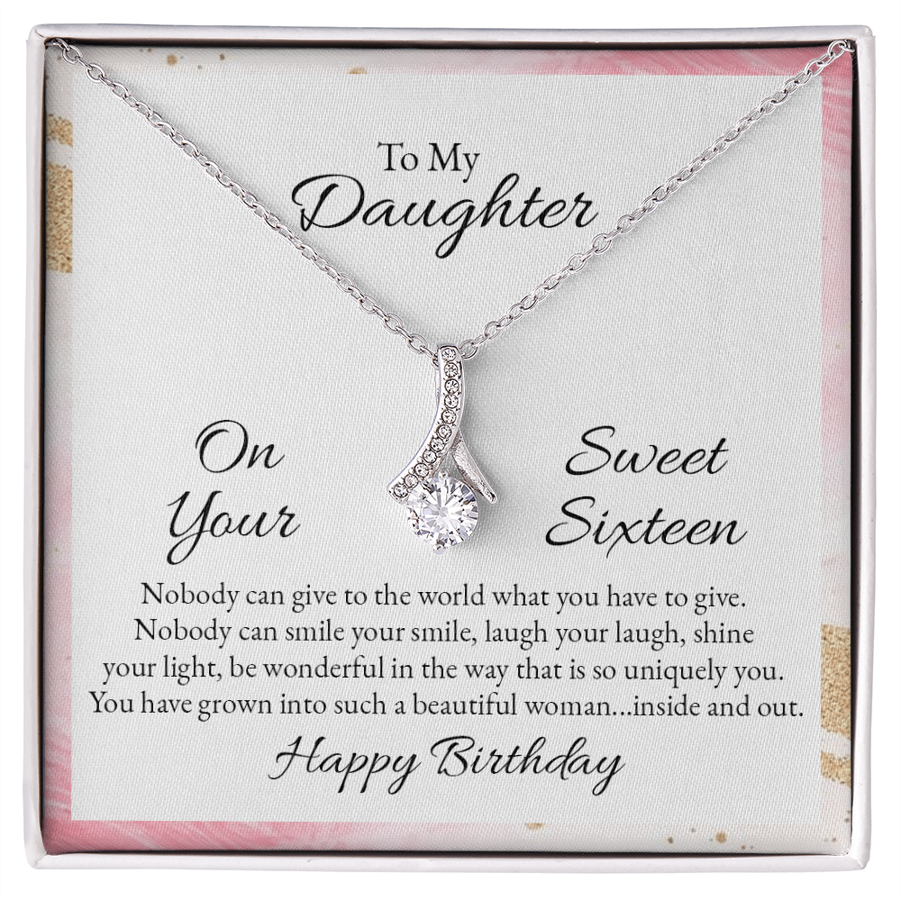 Alluring Beauty Necklace :To My Daughter Happy Birthday Sweet 16