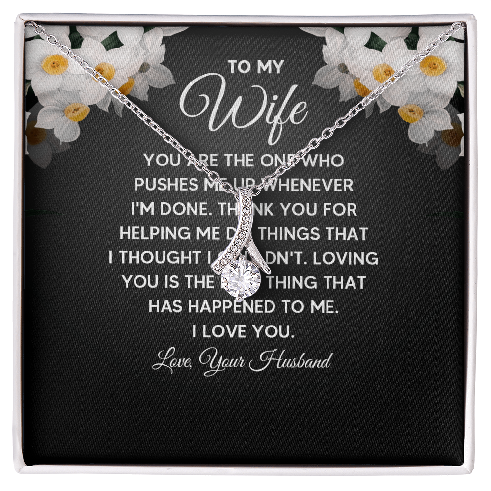 Alluring Beauty Necklace:To My Wife I Love Your Husband