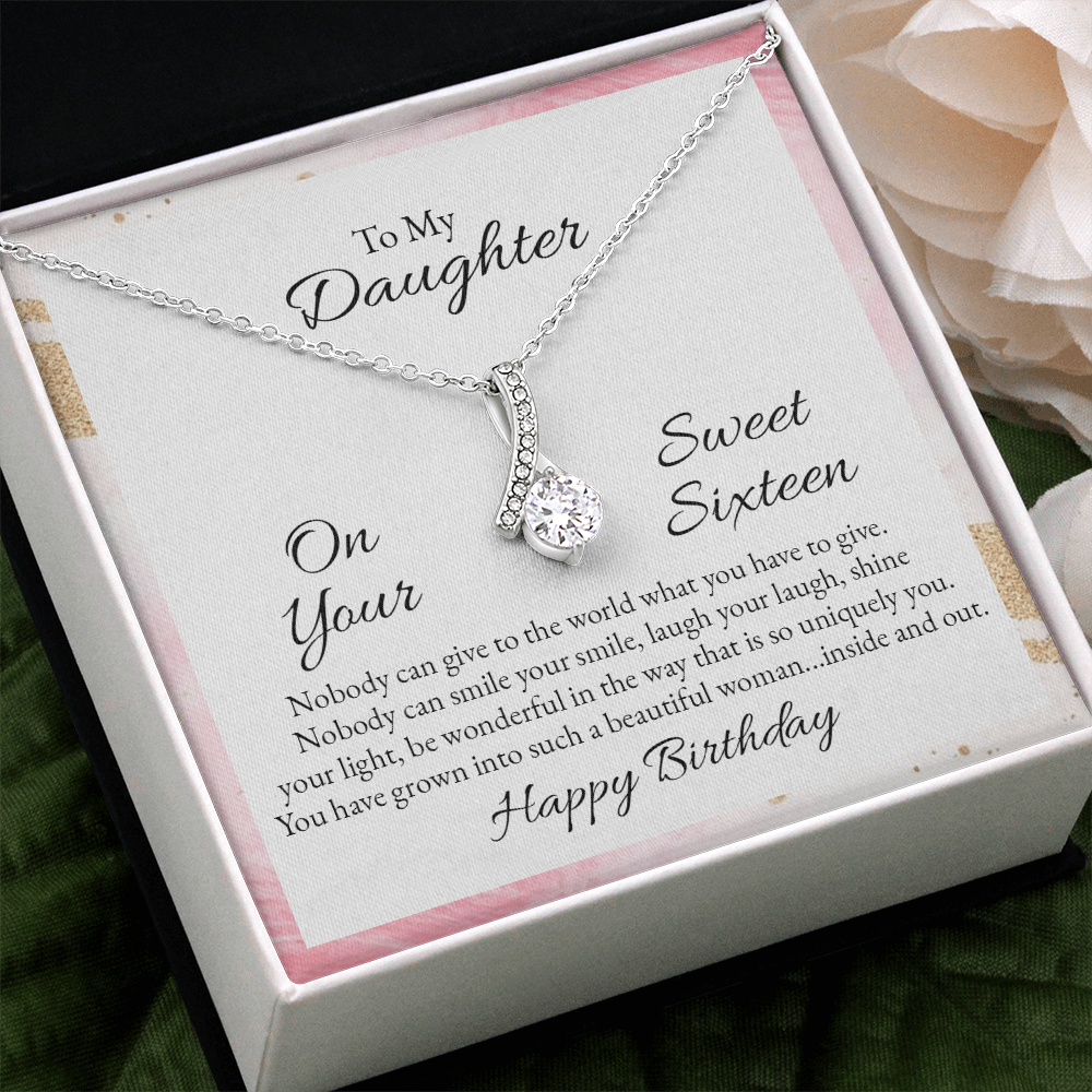 Alluring Beauty Necklace :To My Daughter Happy Birthday Sweet 16