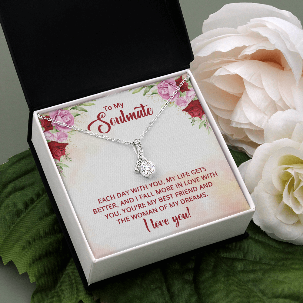 Alluring Beauty Necklace:To My Soulmate Each Day With You