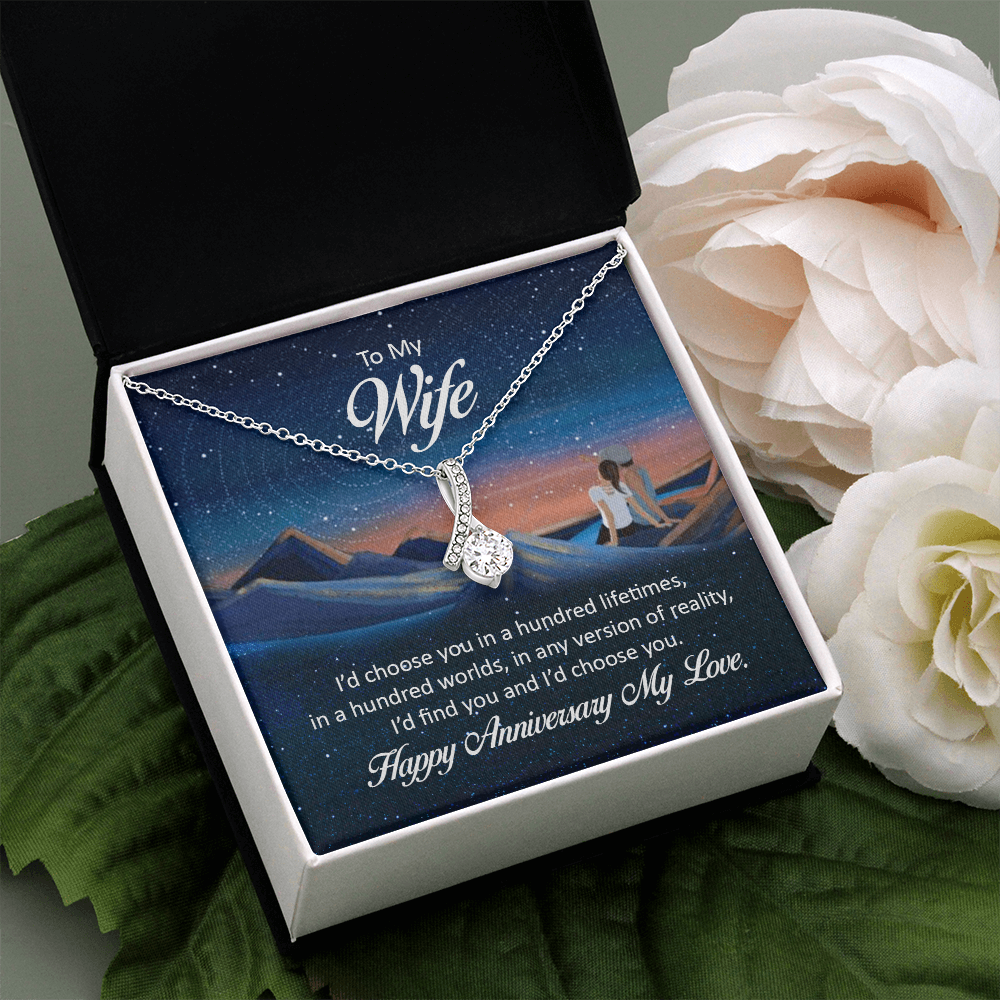Alluring Beauty Necklace:To My Wife Happy Anniversary My Love