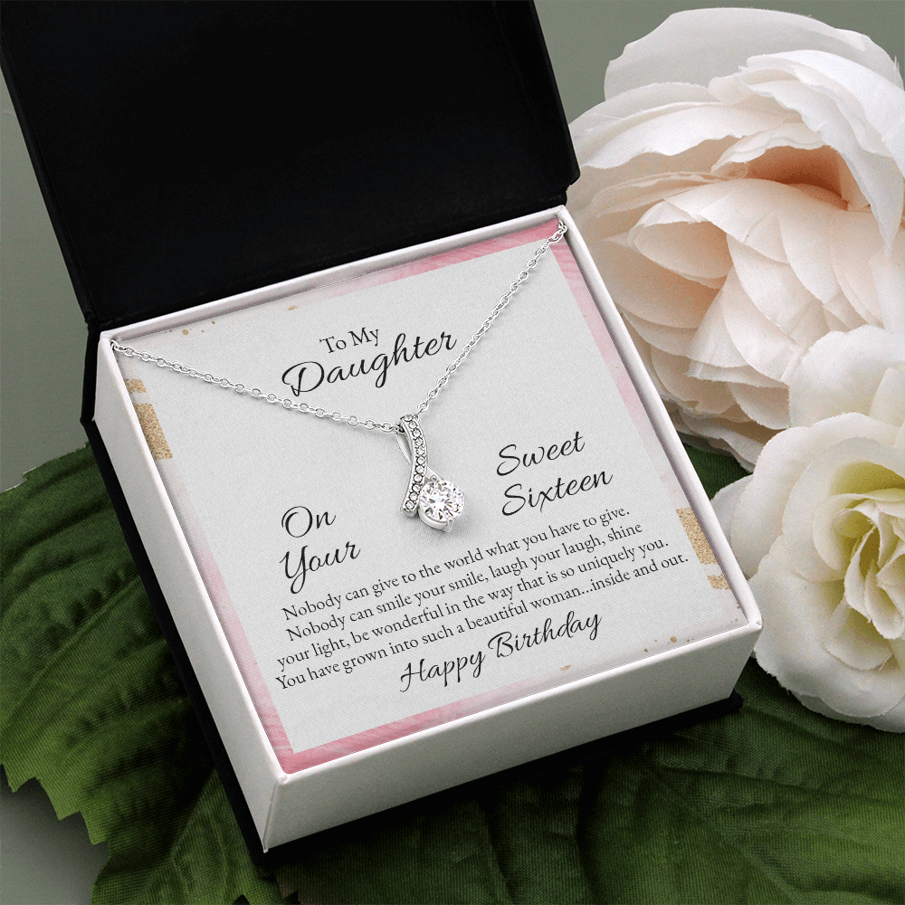 Alluring Beauty Necklace :To My Daughter Happy Birthday Sweet 16