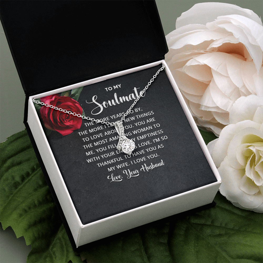 Alluring Beauty Necklace: To My Soulmate Love Your Husband