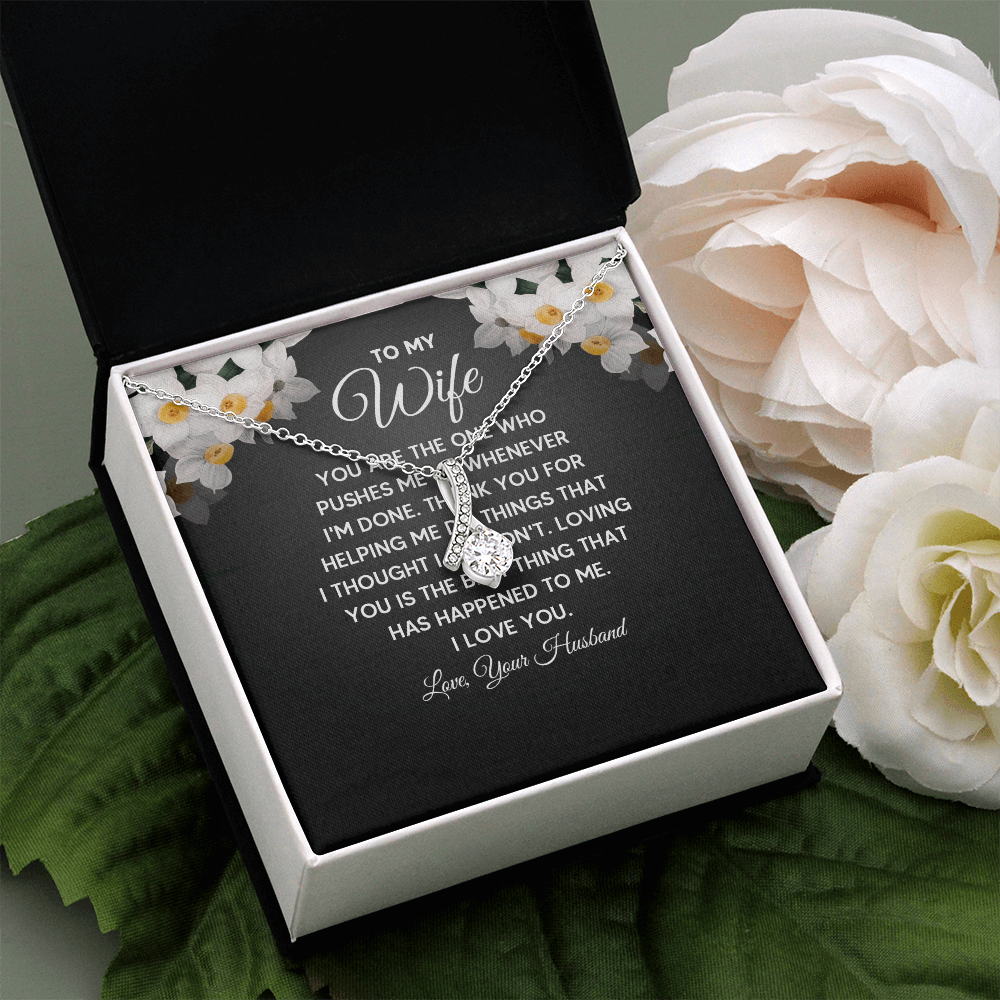 Alluring Beauty Necklace:To My Wife I Love Your Husband