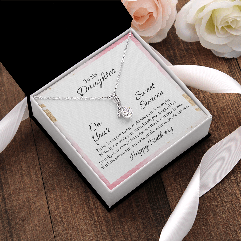 Alluring Beauty Necklace :To My Daughter Happy Birthday Sweet 16