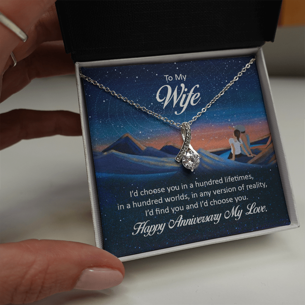 Alluring Beauty Necklace:To My Wife Happy Anniversary My Love