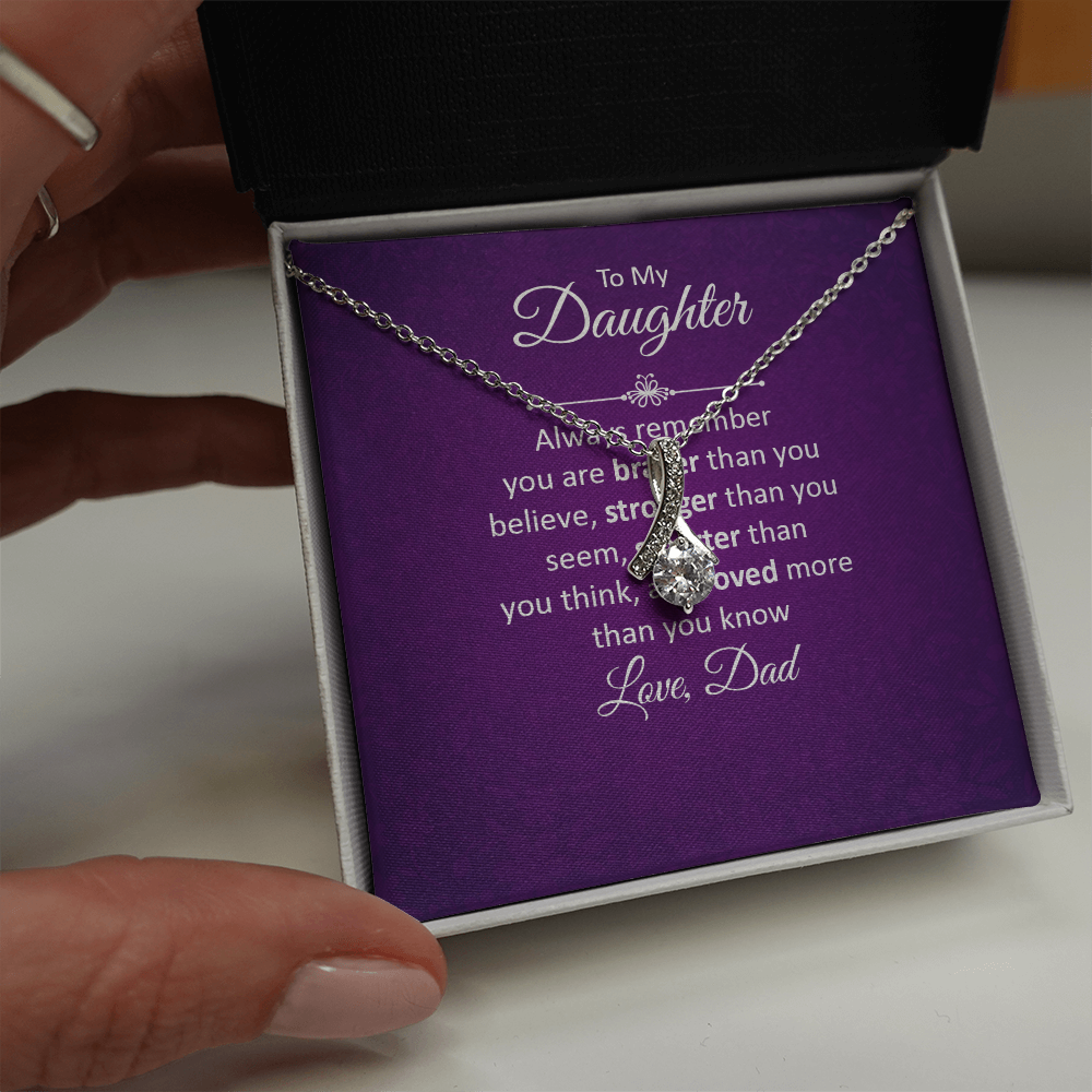 Alluring Beauty Necklace :To My Daughter Love Dad