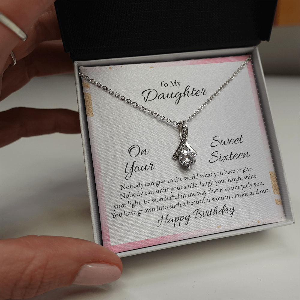Alluring Beauty Necklace :To My Daughter Happy Birthday Sweet 16