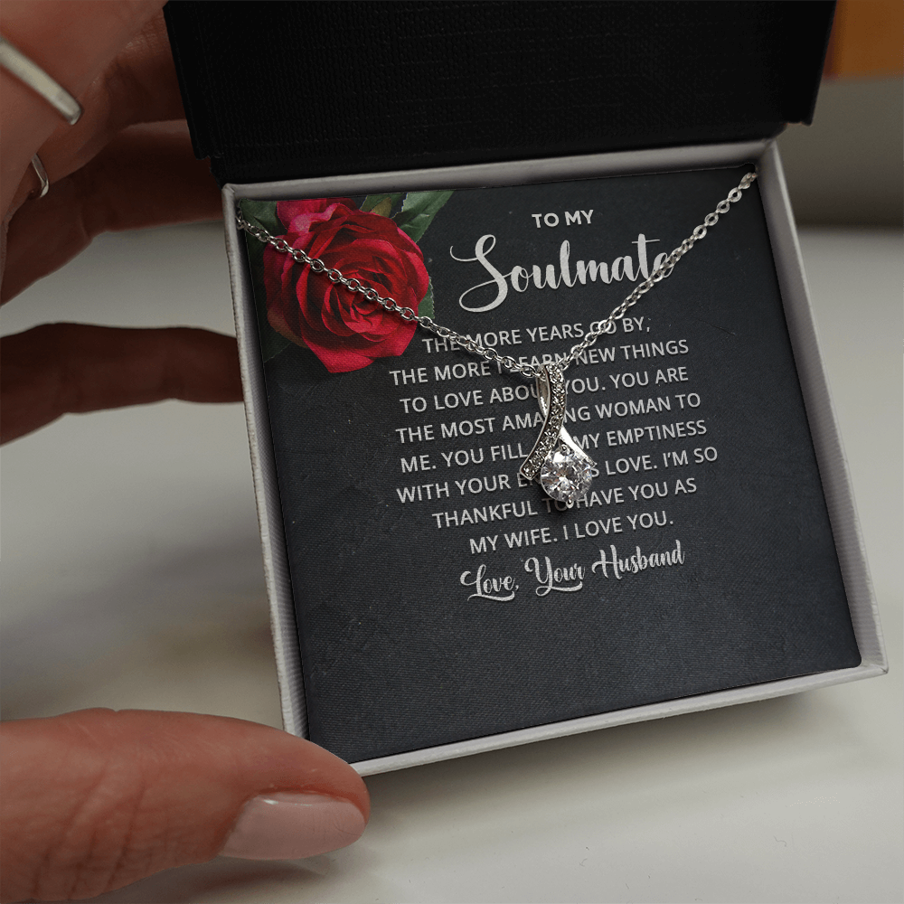 Alluring Beauty Necklace: To My Soulmate Love Your Husband