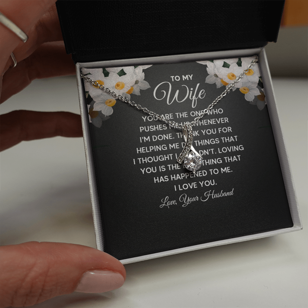 Alluring Beauty Necklace:To My Wife I Love Your Husband