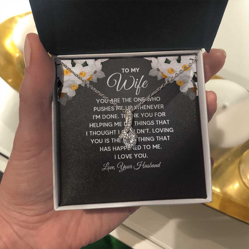 Alluring Beauty Necklace:To My Wife I Love Your Husband