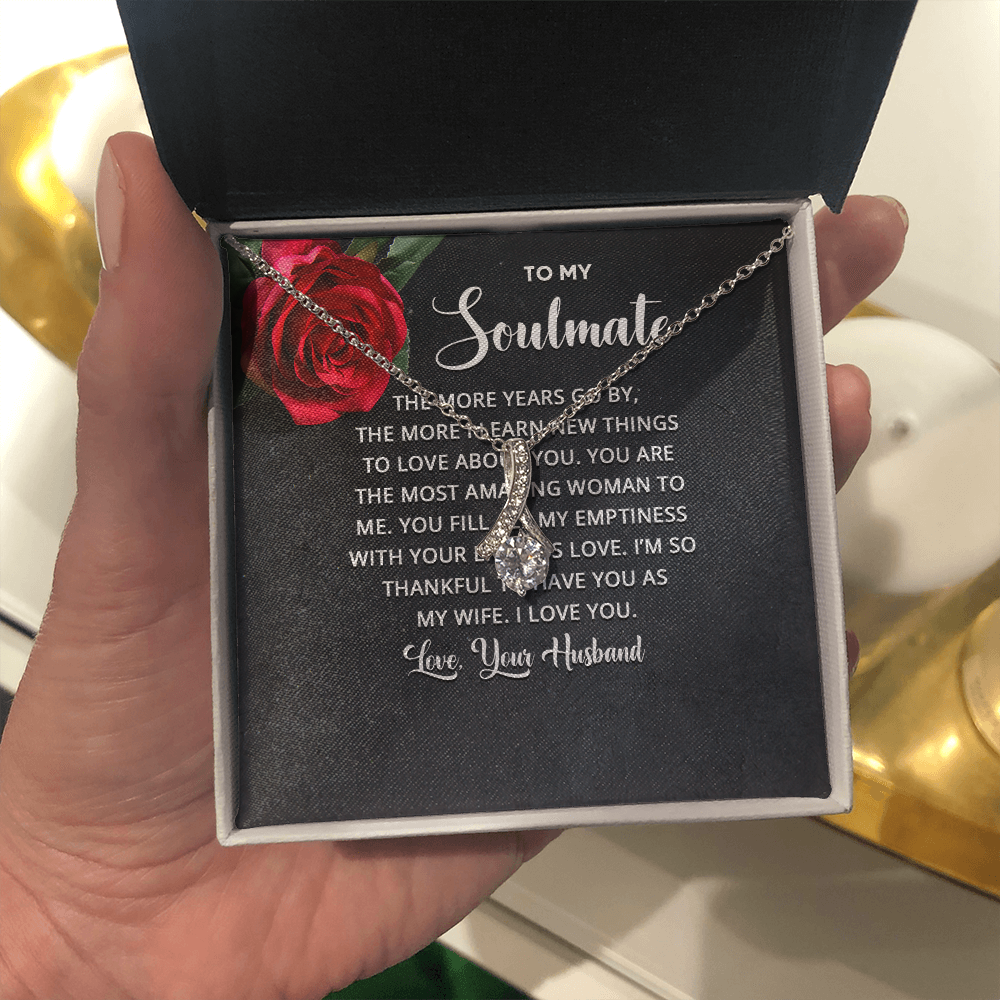 Alluring Beauty Necklace: To My Soulmate Love Your Husband
