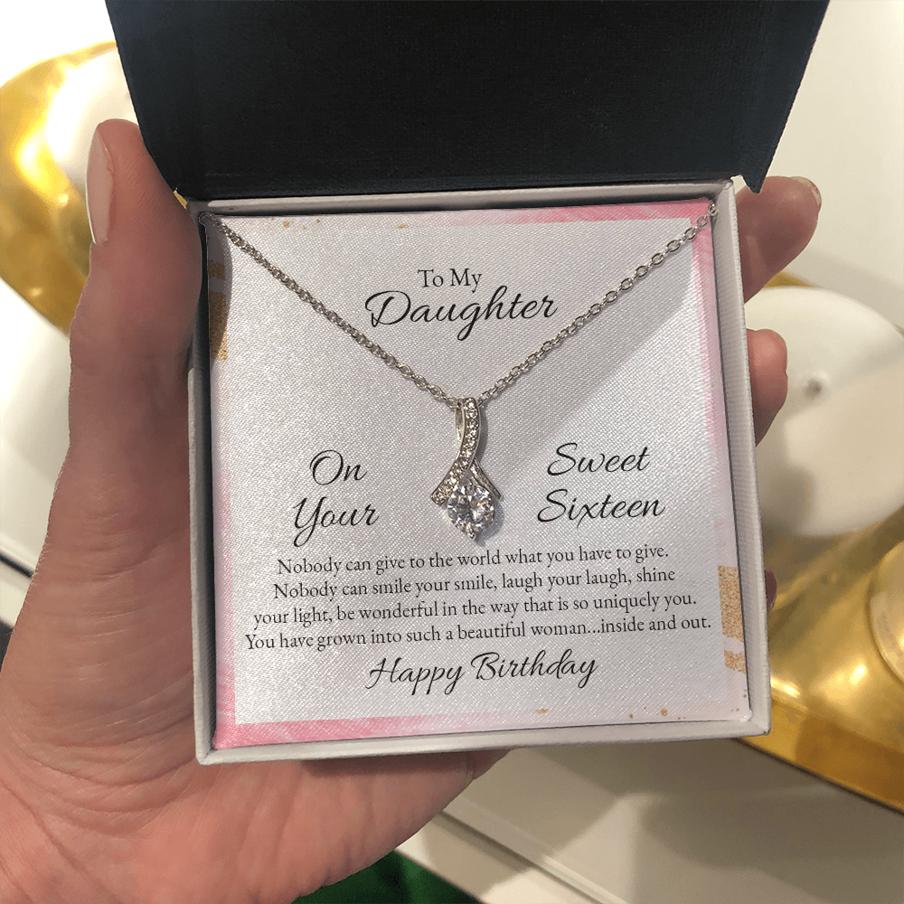 Alluring Beauty Necklace :To My Daughter Happy Birthday Sweet 16