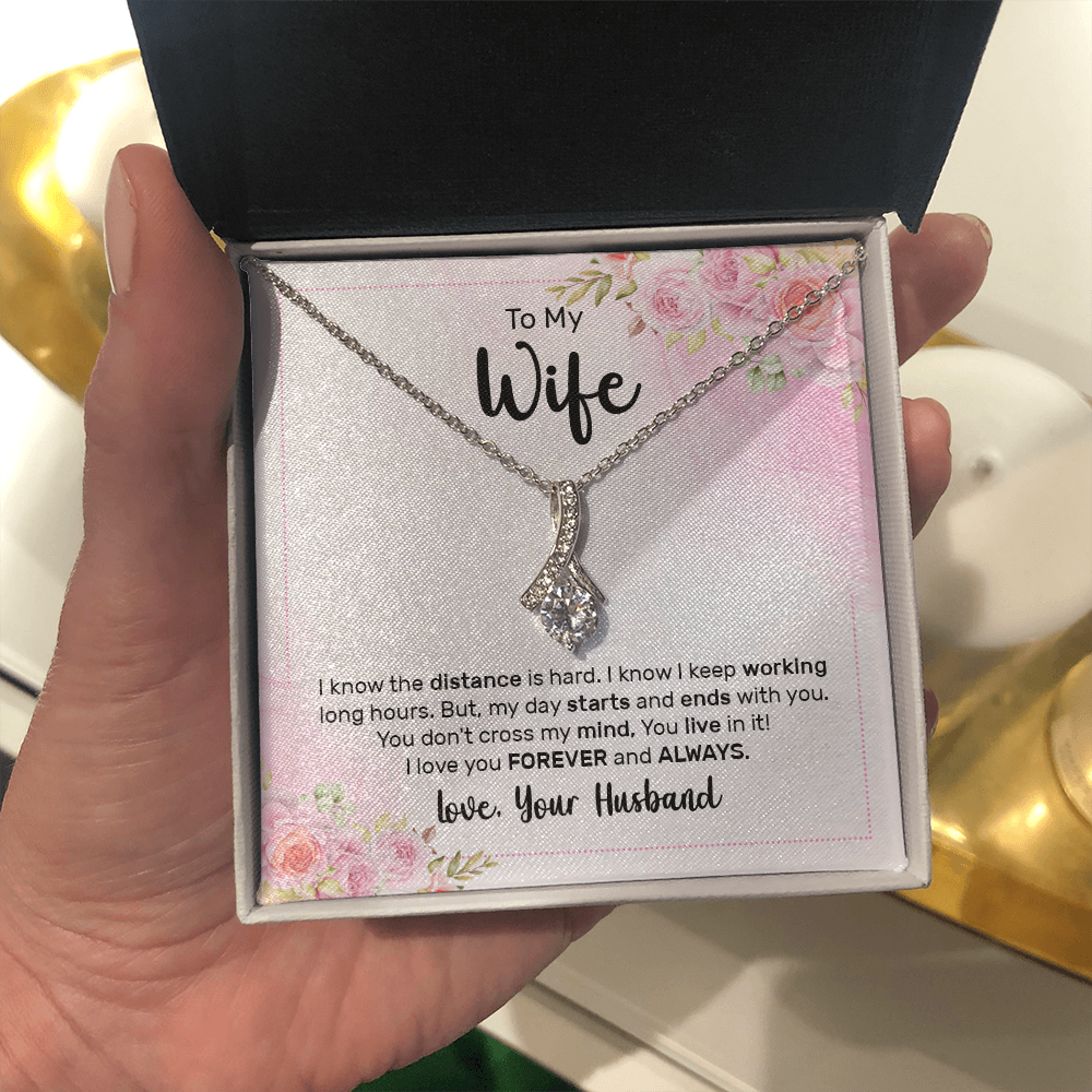 Alluring Beauty Necklace:To My Wife Love Your Husband