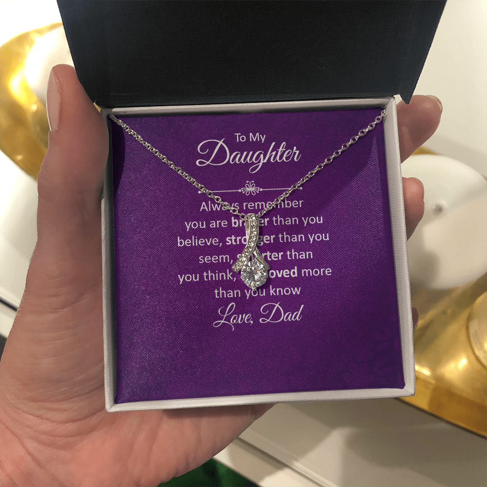 Alluring Beauty Necklace :To My Daughter Love Dad