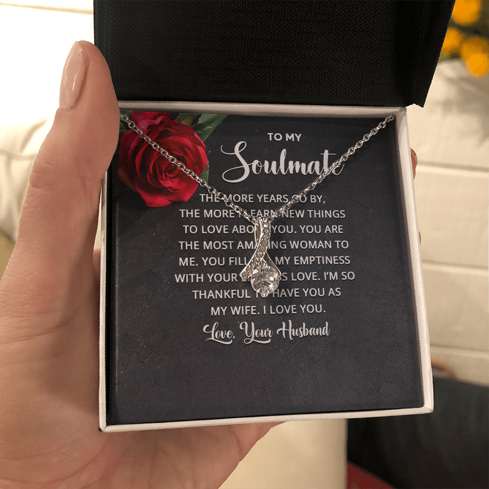 Alluring Beauty Necklace: To My Soulmate Love Your Husband