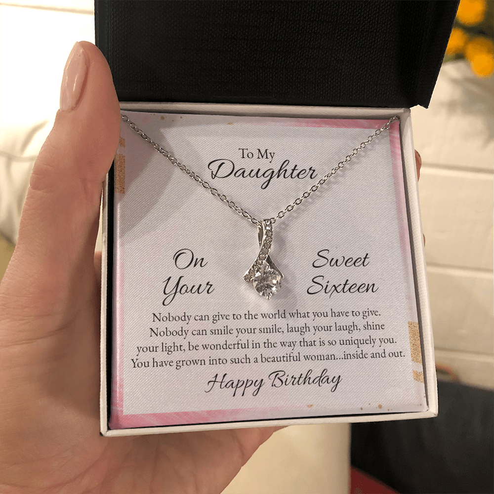 Alluring Beauty Necklace :To My Daughter Happy Birthday Sweet 16