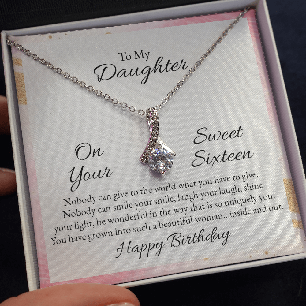 Alluring Beauty Necklace :To My Daughter Happy Birthday Sweet 16