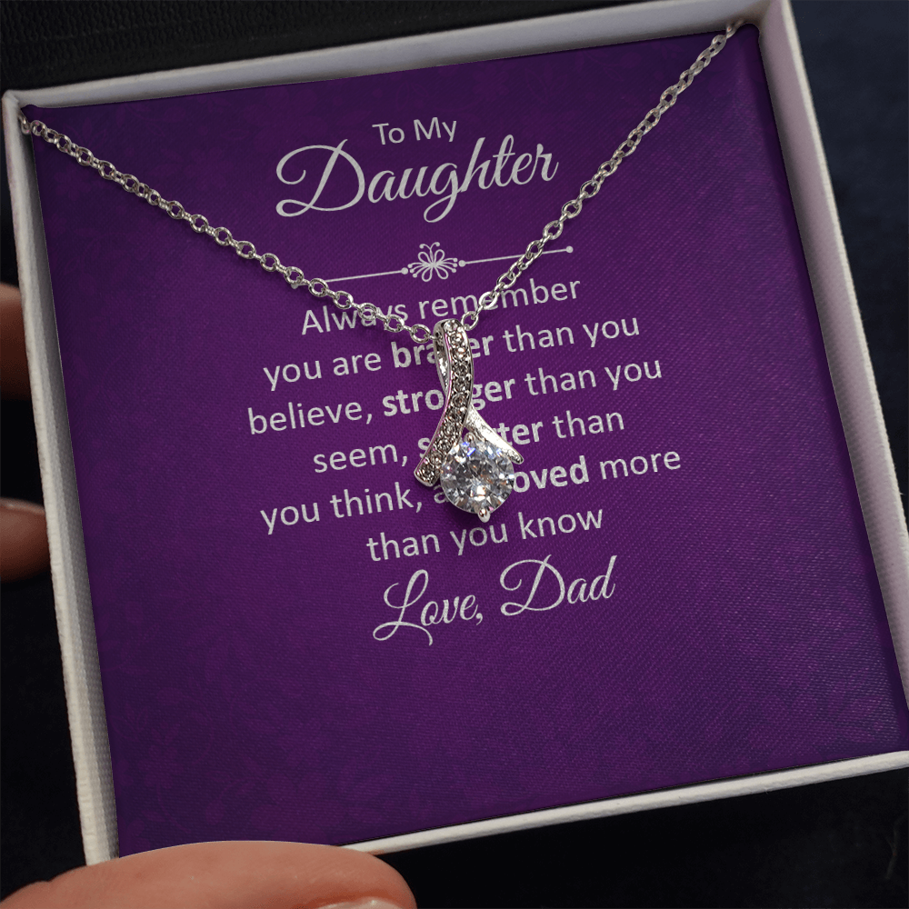 Alluring Beauty Necklace :To My Daughter Love Dad