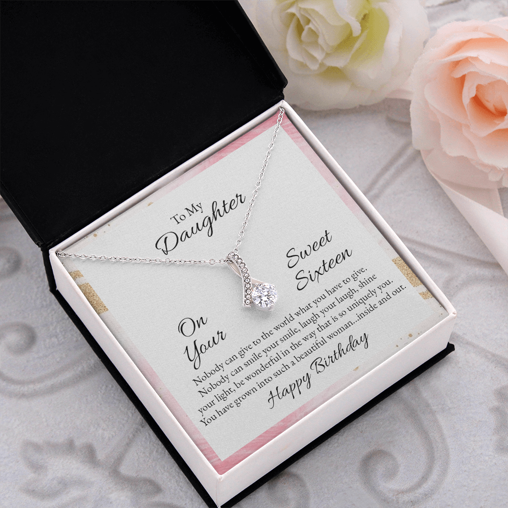 Alluring Beauty Necklace :To My Daughter Happy Birthday Sweet 16