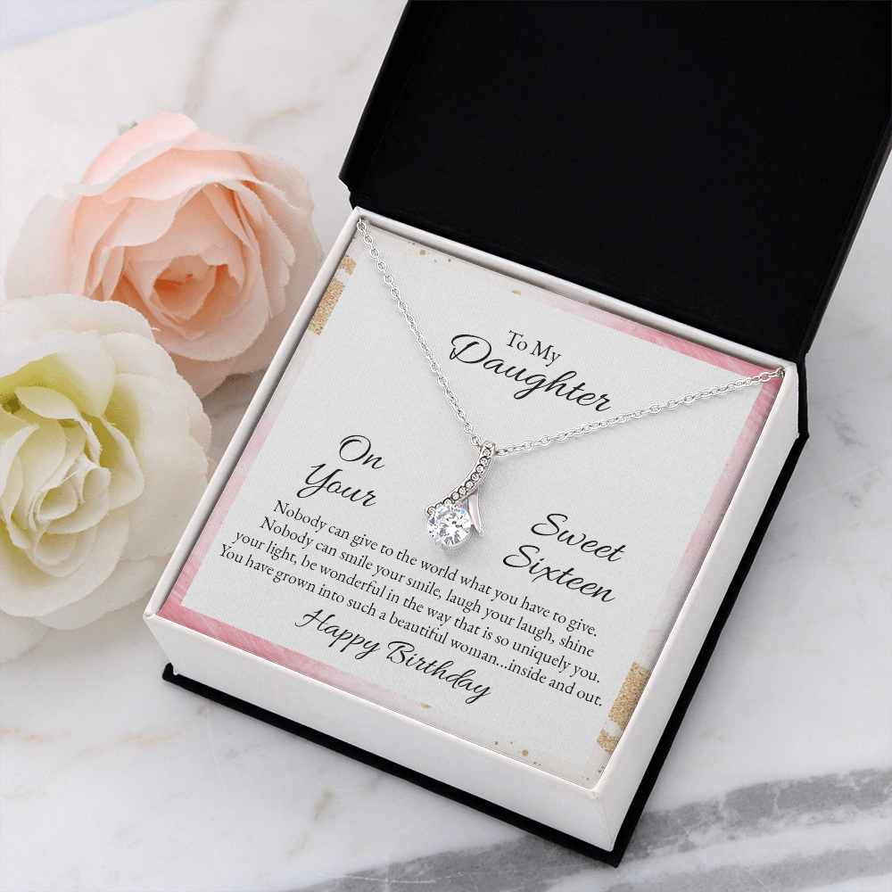 Alluring Beauty Necklace :To My Daughter Happy Birthday Sweet 16