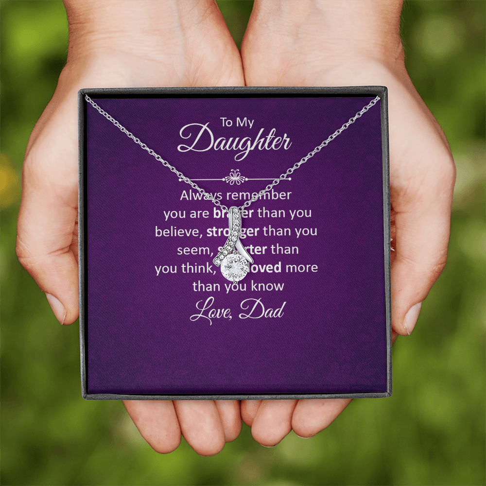 Alluring Beauty Necklace :To My Daughter Love Dad