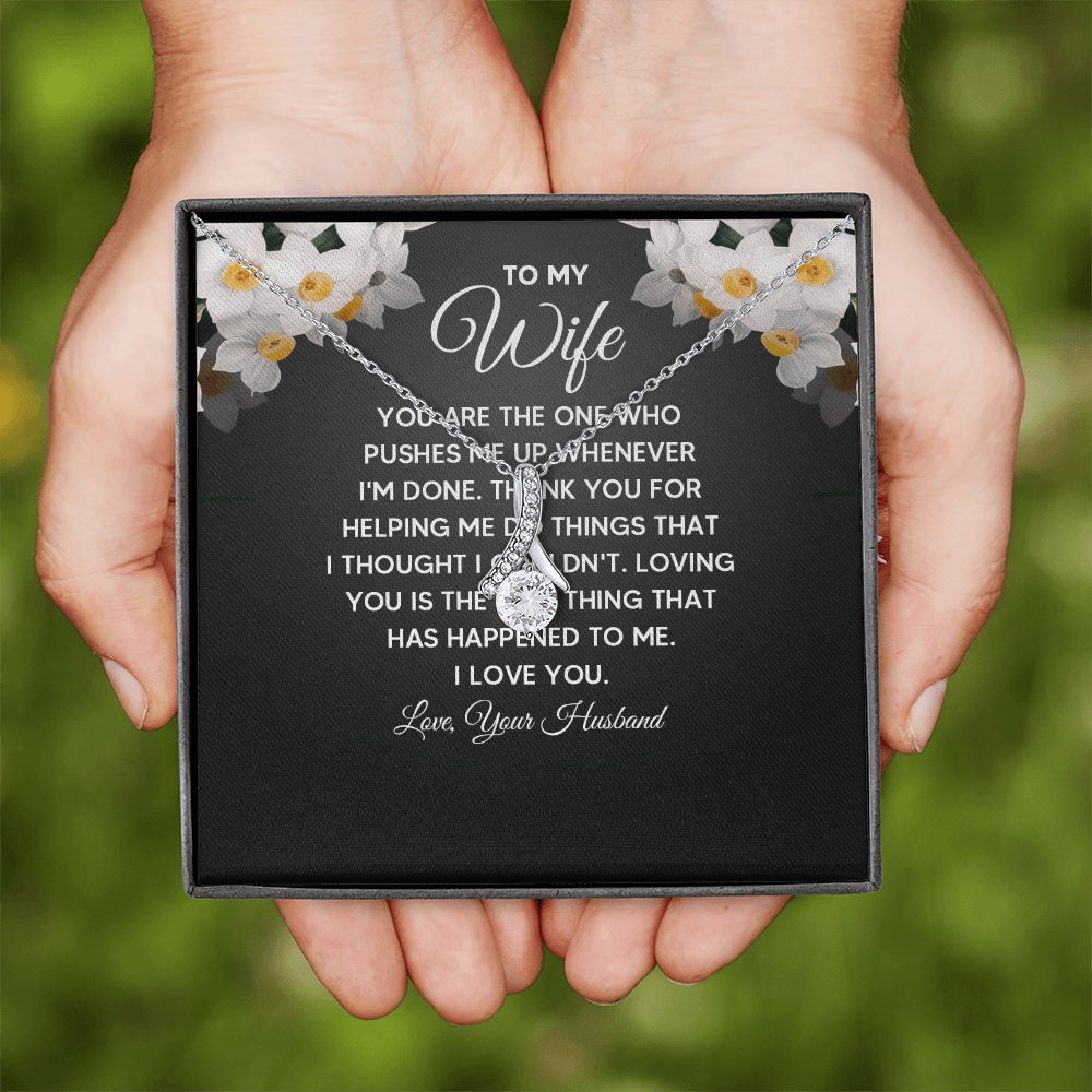 Alluring Beauty Necklace:To My Wife I Love Your Husband