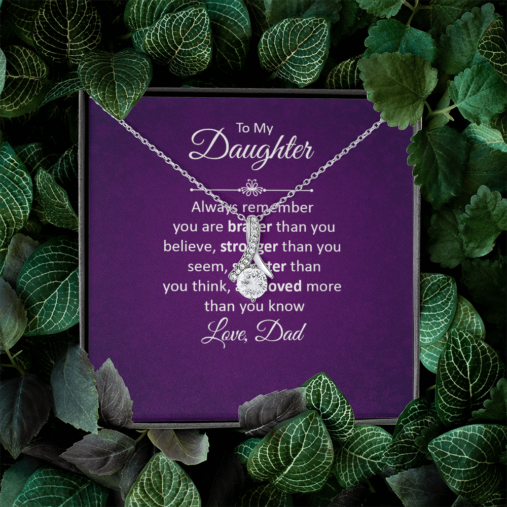 Alluring Beauty Necklace :To My Daughter Love Dad
