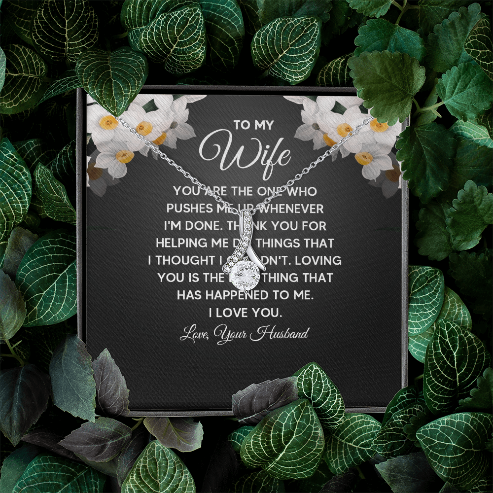 Alluring Beauty Necklace:To My Wife I Love Your Husband