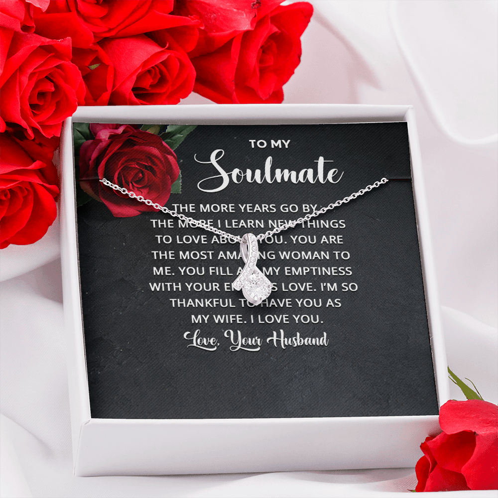 Alluring Beauty Necklace: To My Soulmate Love Your Husband