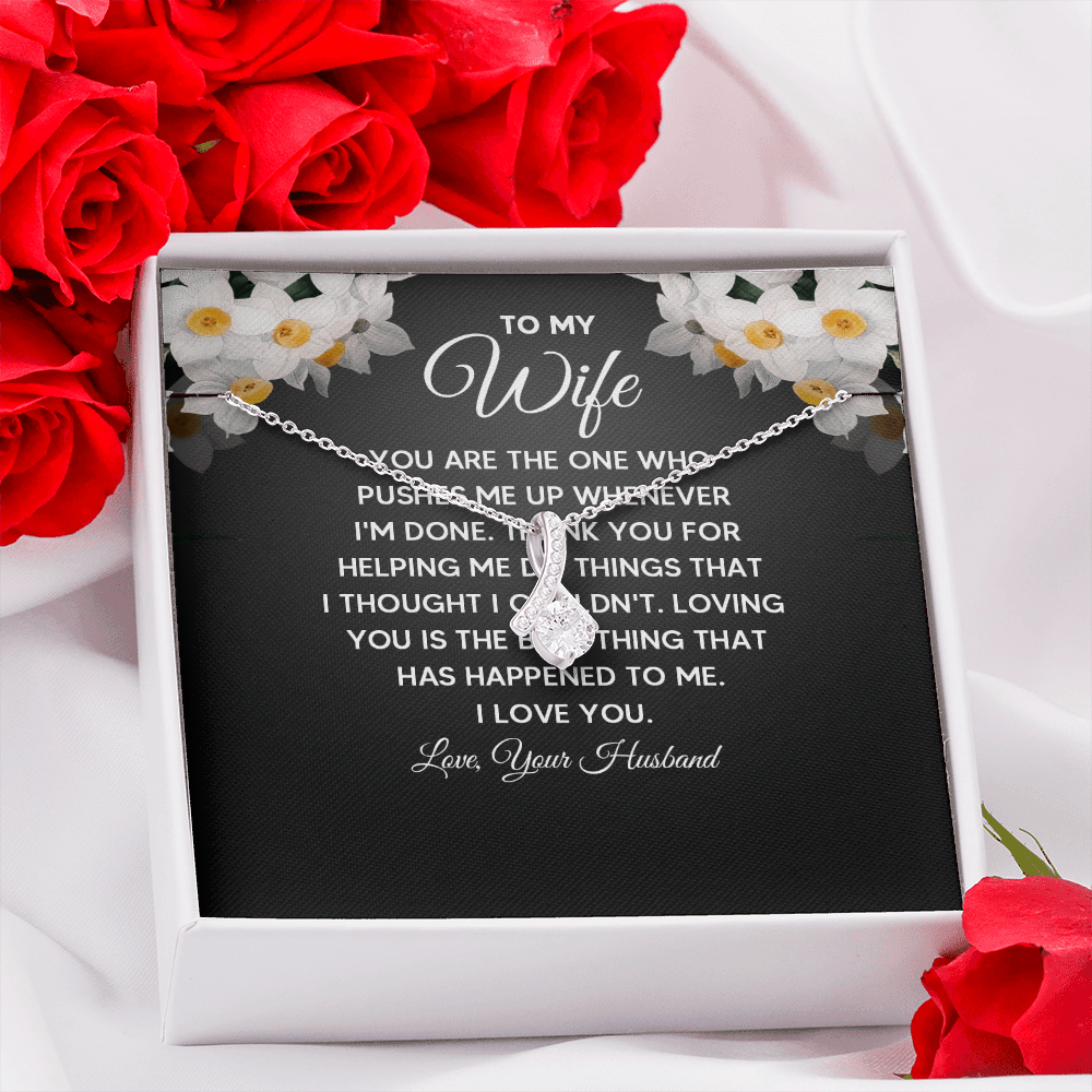 Alluring Beauty Necklace:To My Wife I Love Your Husband