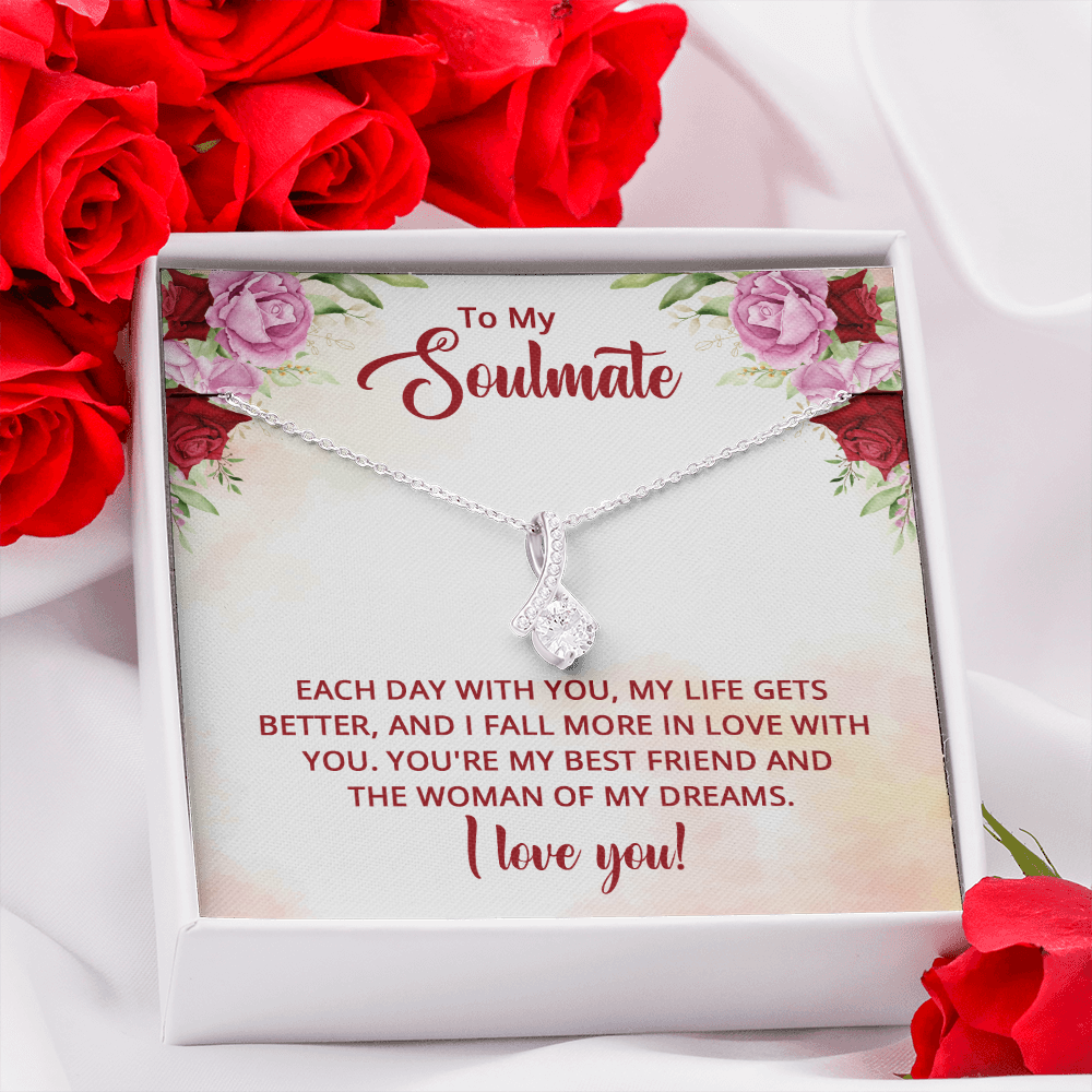 Alluring Beauty Necklace:To My Soulmate Each Day With You