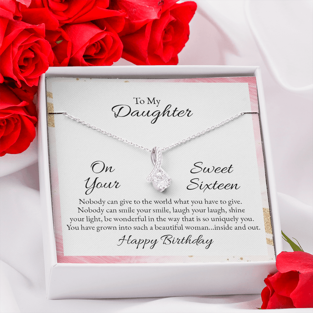 Alluring Beauty Necklace :To My Daughter Happy Birthday Sweet 16