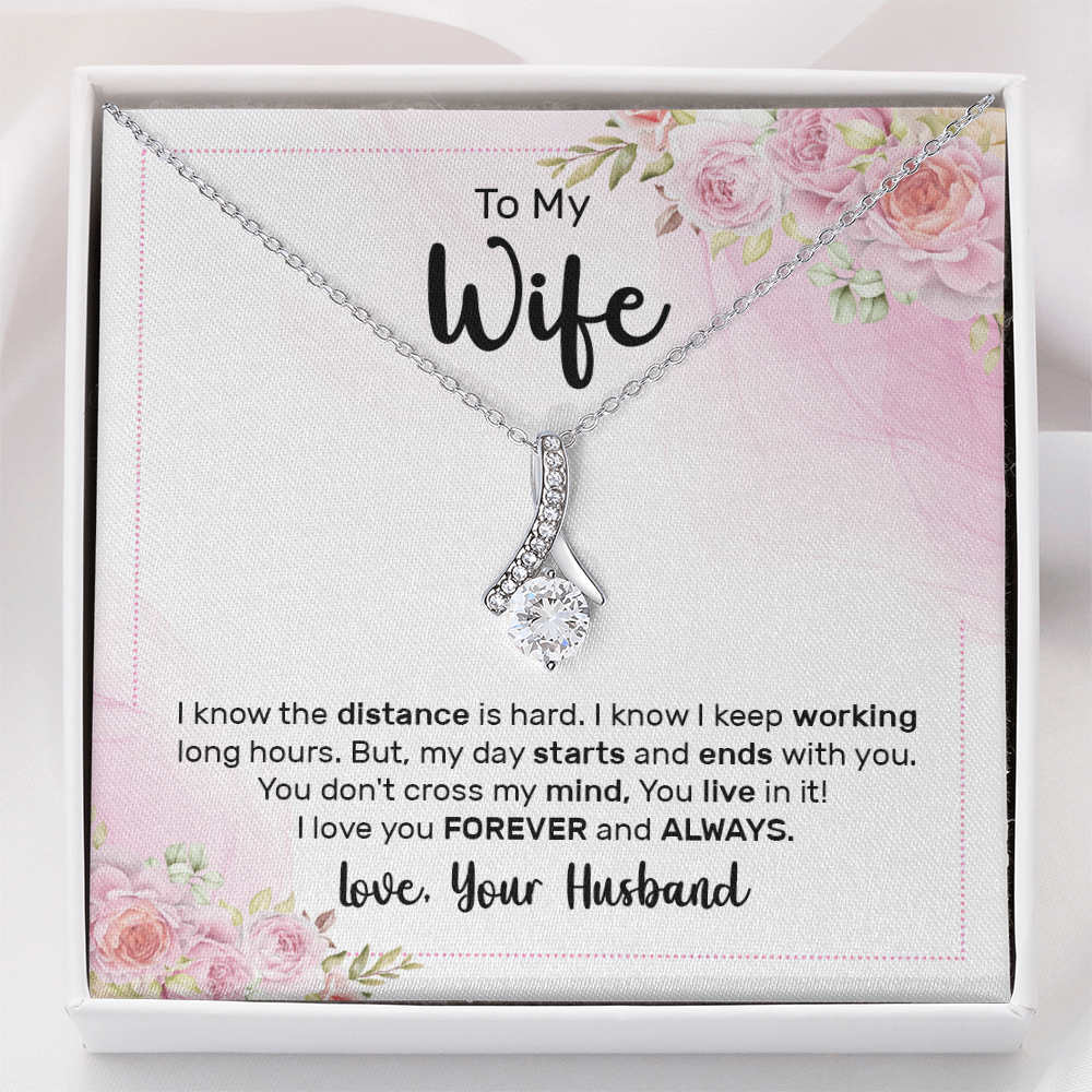 Alluring Beauty Necklace:To My Wife Love Your Husband