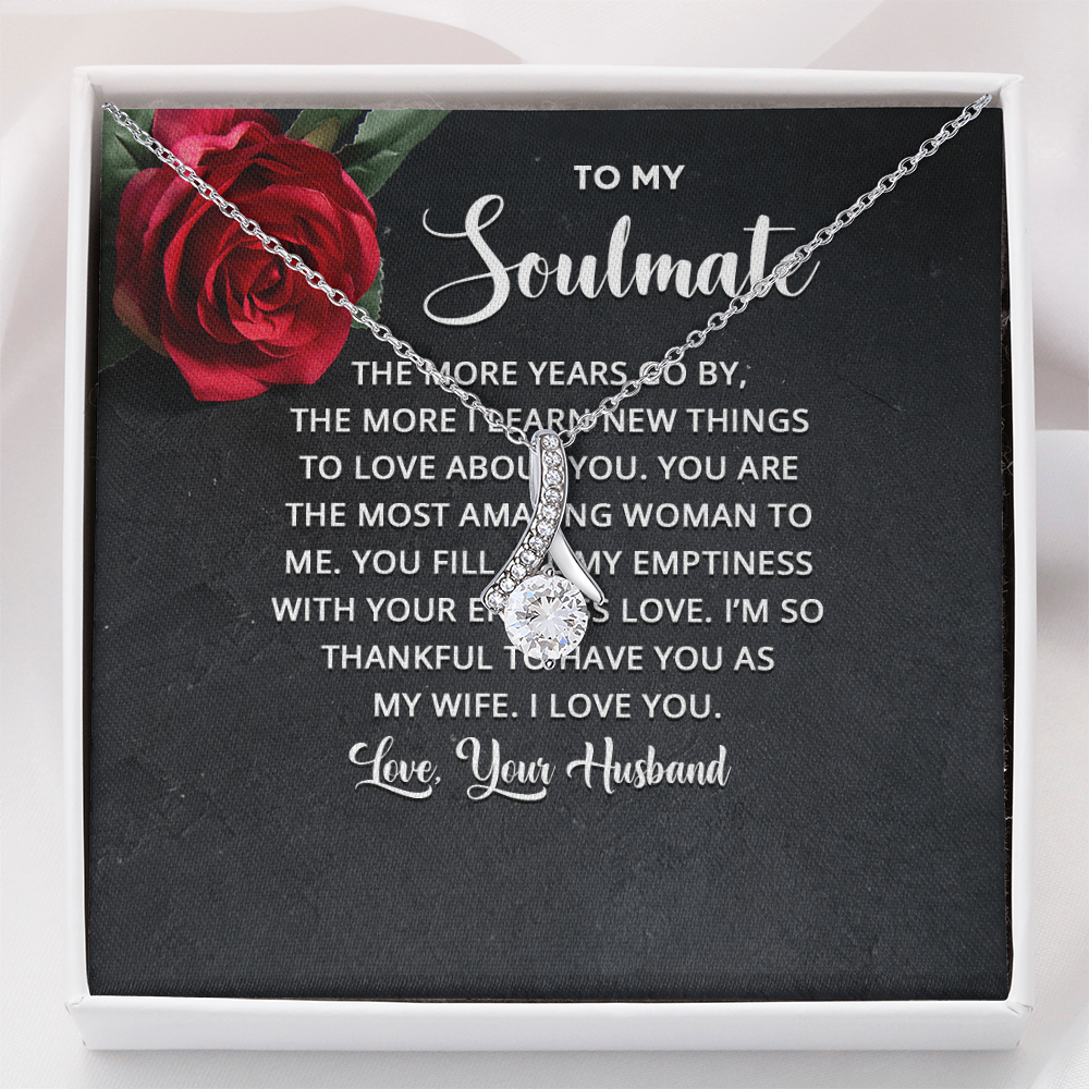 Alluring Beauty Necklace: To My Soulmate Love Your Husband