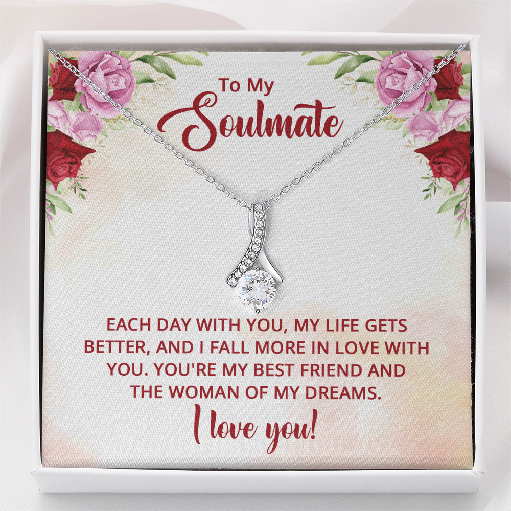 Alluring Beauty Necklace:To My Soulmate Each Day With You